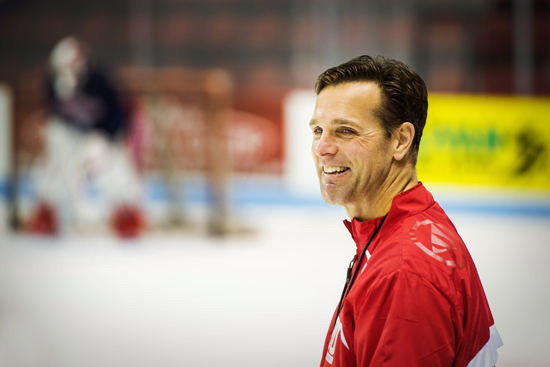 Boston University BU, BU men's hockey coach David Quinn, Patriot League, BU athletics, hockey east, Agganis Arena