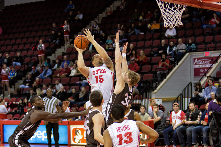 Boston University BU athletics, mens basketball, Dominic Dom Morris, 1000th career point