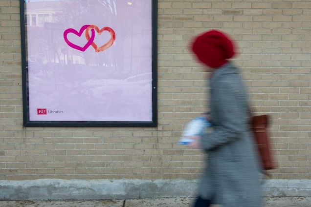 Boston University BU, valentines day, commonwealth avenue