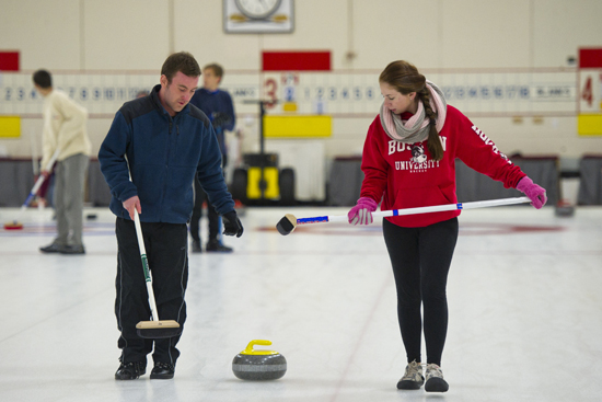 Kevin Leahy, Allison Kenney, Boston University curling club, BU Curling Club, Boston University club sports, BU Terriers, olympic sports