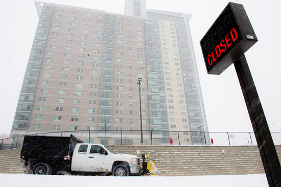 Charles River Campus, snow closing