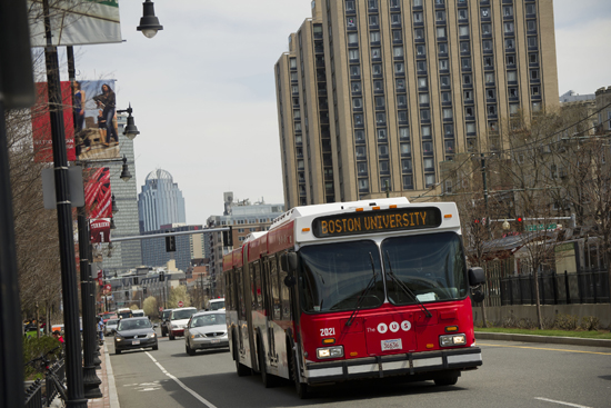 Boston University Shuttle, BU Shuttle, B.U.S., BUS, Boston University student transportation