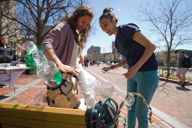 Boston University BU, Branch Out, Arts Initiative, Earth Week art contest, George Sherman Union GSU plaza