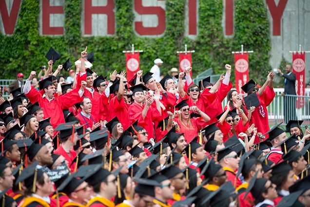 Boston University BU 141 Commencement, class of 2014, Nickerson Field