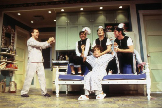 2002: Andrea Martin (front) and the cast of Betty’s Summer Vacation. Photo by T. Charles Erickson