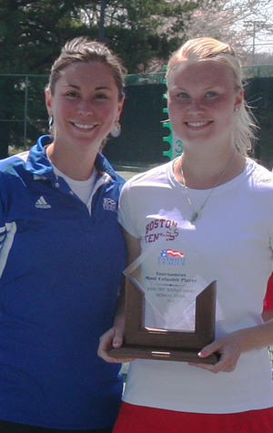 Johanna Hyoty, MVP, Boston University, BU Terriers, Women's Tennis, 2014 Patriot League Champions