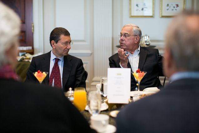 Boston University BU, Trustees Meeting Center, breakfast, Former Mayor of Boston Thomas Menino, Mayor of Rome Ignazio Marino