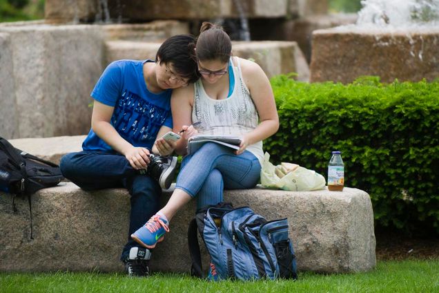 Patrick Koh, Emily Rogalski, couples, relationships, Boston University College of Communication, COM Lawn