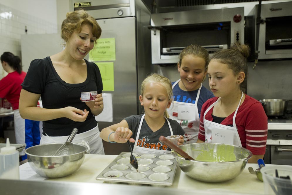 Boston University BU, Cooking Up Culture Summer Program for Kids, young cooks, basic kitchen safety, proper food handling, food preparation, culinary techniques, matcha green tea mochi cupcakes