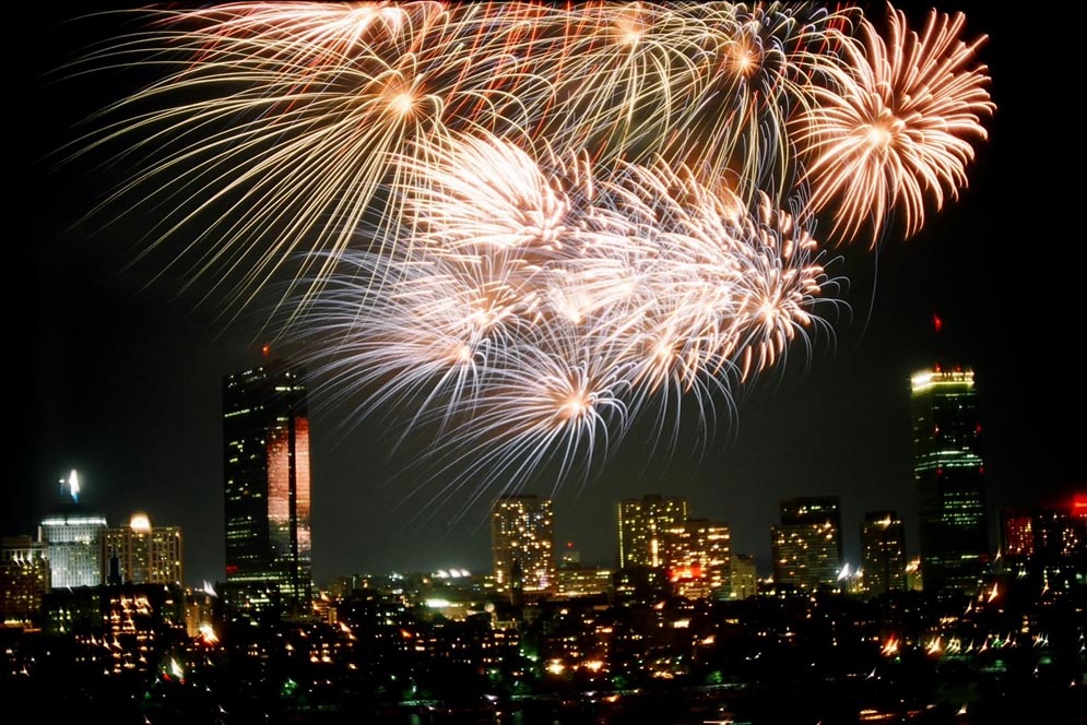 Charles River, Boston, Independence Day, July 4th holiday, fireworks, Boston University BU