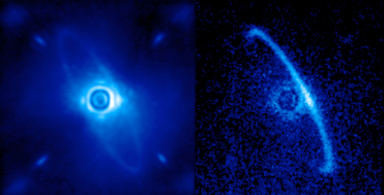 Image of light scattered by a disk of dust orbiting the young star HR4796A