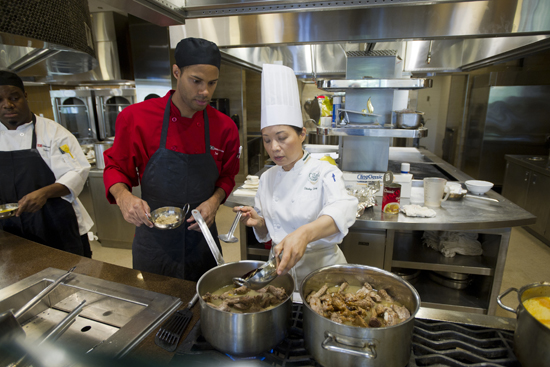 Boston University BU dining services, culinary institute of arts CIA, asian cuisine foods, dining halls