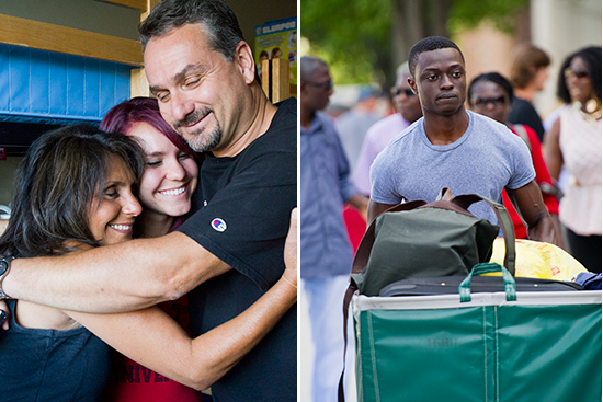 Boston University BU, class of 2018, freshman say goodbye to parents