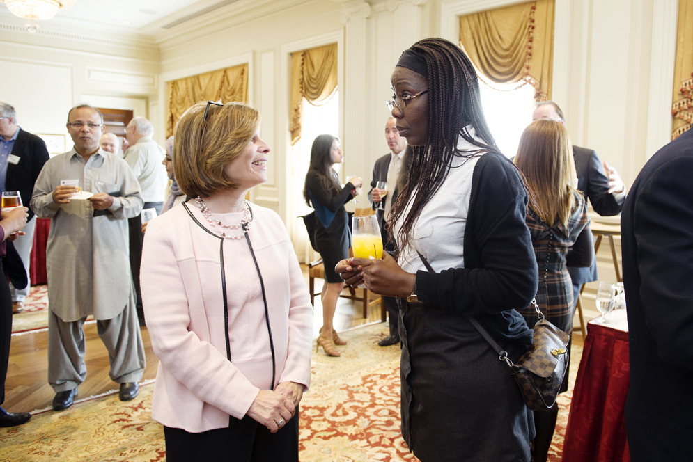 Boston University BU, Gloria Waters, Metcalf Trustees, Humphrey Fellow reception