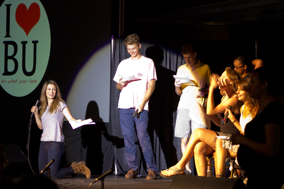 Boston University BU Central, George Sherman Union GSU, Student Activities Office SAO, Saturday Night Live SNL comediennes comedians Aidy Bryant Nasim Pedrad