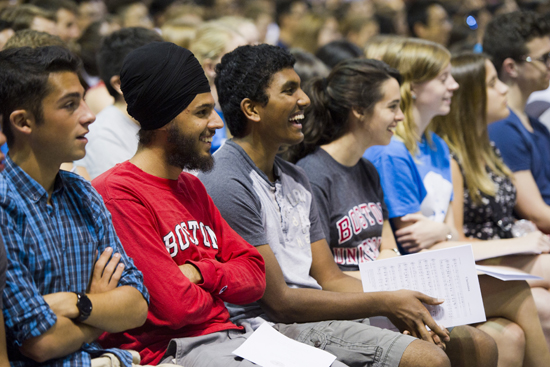 Boston University BU , class of 2018, Matriculation 2014, Agganis Arena