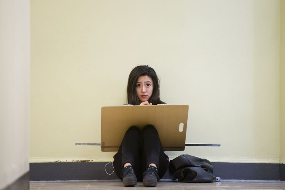Boston University BU, College of Fine Arts, painting major, basic drawing class