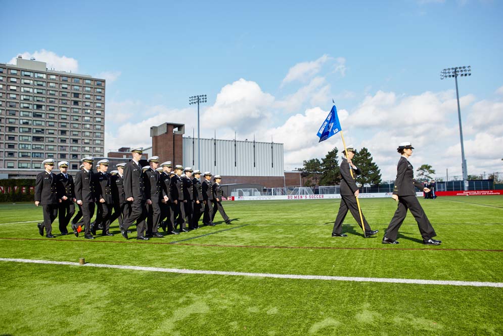 Boston University BU, Pass In Review, Reserve Officers' Training Corps ROTC, Nickerson Field