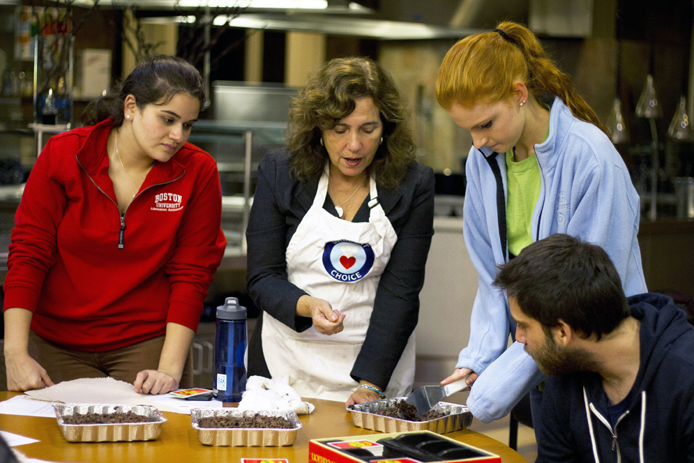 Boston University BU, Sargent Choice, healthy cooking, black bean brownies, clinical professor occupational therapy Karen Jacobs, nutrition