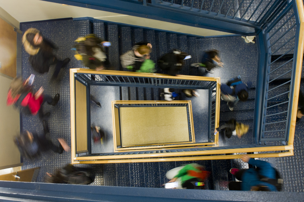 Boston University BU, College of General Studies, student life, staircase