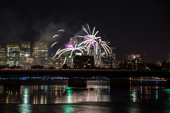 First Night Boston, sponsored by the Highland Street Foundation, caps off a daylong New Year’s Eve festival with a fireworks display. Photo courtesy of Flickr contributor Bill Damon 