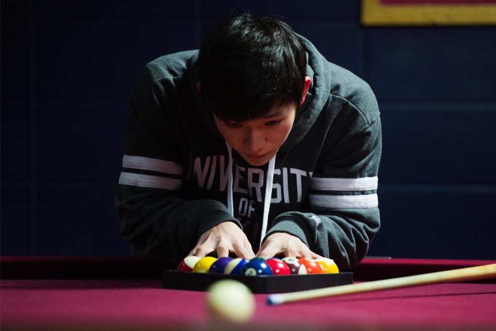 Playing Pool, BU, Boston University