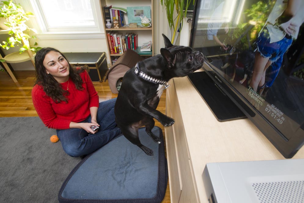 Maureen Mayer and her pet dog Lola