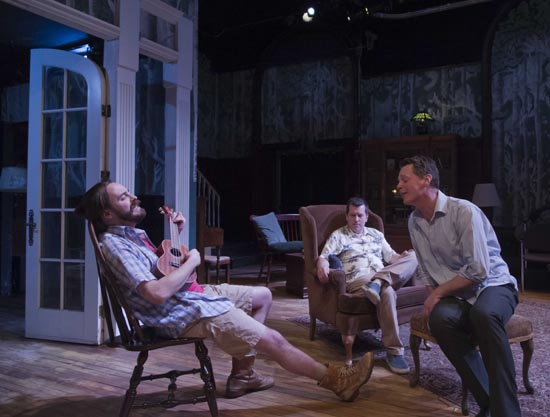 Tim Spears (CFA’06) (from left), John Kooi, and Michael Kaye in Uncle Jack, Michael Hammond’s contemporary drama inspired by Anton Chekhov’s tragicomedy Uncle Vanya