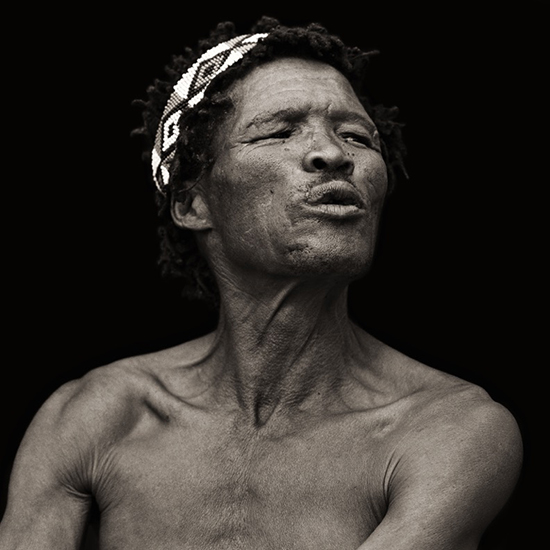 San Bushman Hunter, Botswana, 2009. Photo by Dana Gluckstein