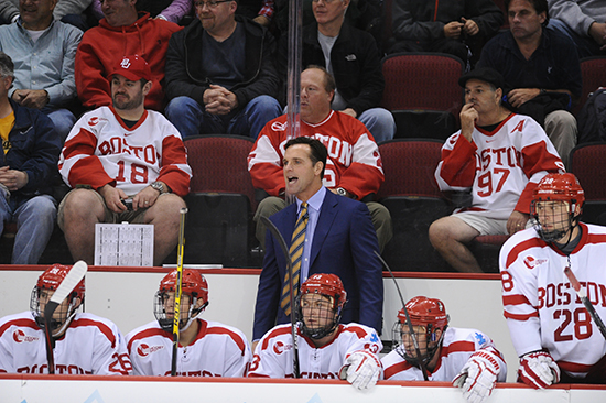 Boston University Terriers men's ice hockey coach David Quinn