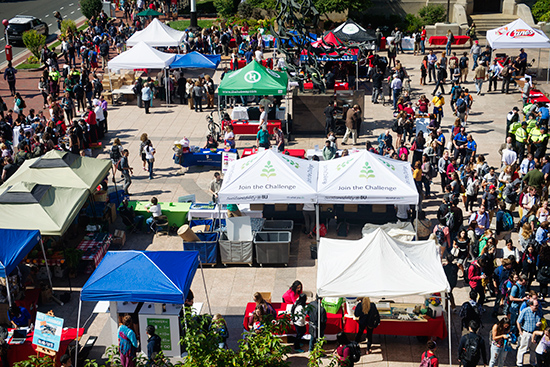 Boston University Sustainbility Festival on Marsh Plaza