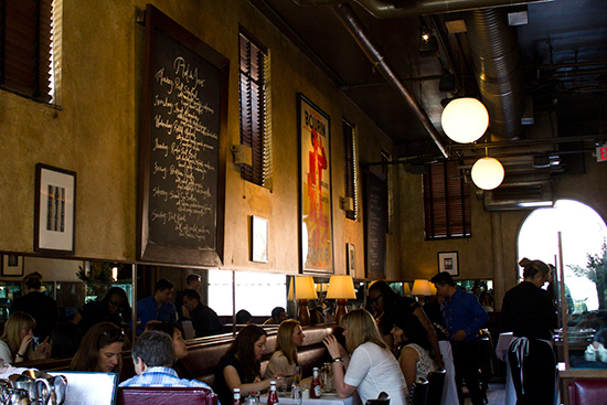 the dining room at Aquitaine restaurant in Boston