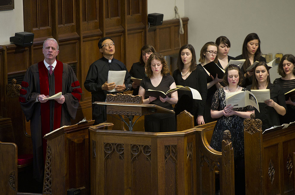 Meditations on the last words of Jesus from the Gospels of Matthew, Luke, and John at Marsh Chapel on Good Friday. A service of word, meditation, music, and silence. Photo by Cydney Scott 