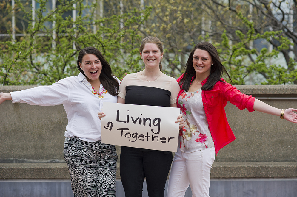 Olivera Savage (COM'15), Margaret Waterman (COM'15), and Kimberleigh O'Connell (COM'15)