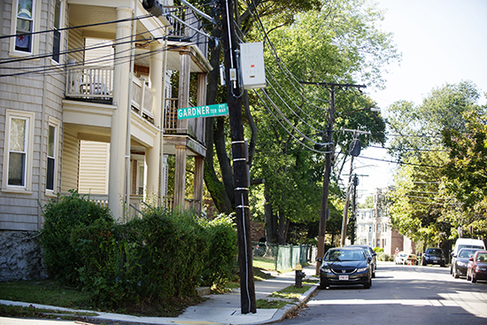 Off campus housing along Gardner Street in Allston