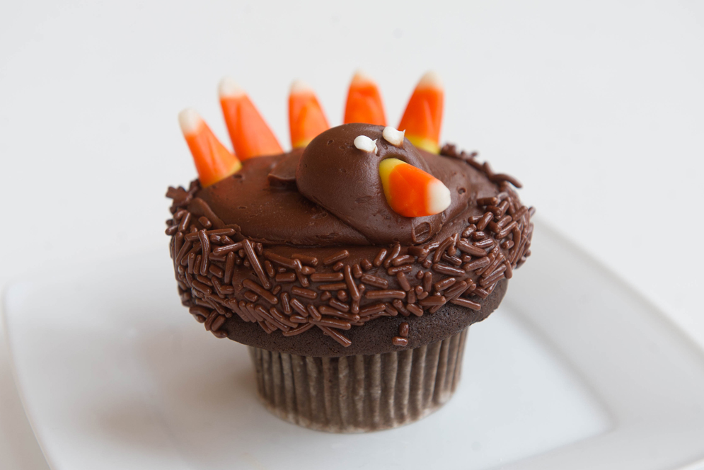 Decorated Chocolate Cupcake at Rize Bakery