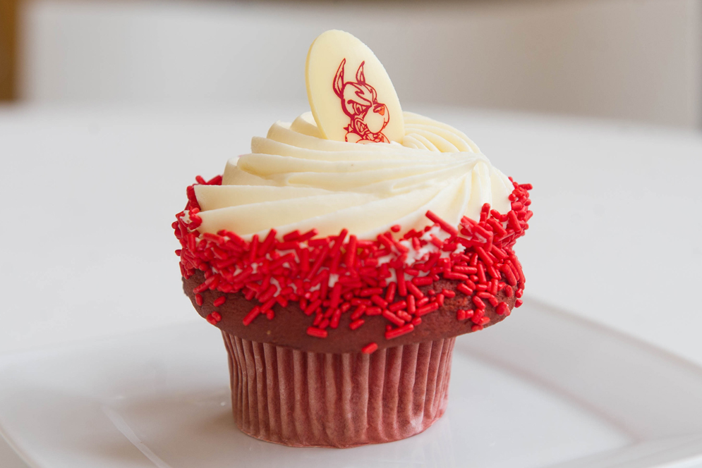 Red Velvet Cupcake with Cream Cheese Frosting at Rize Bakery