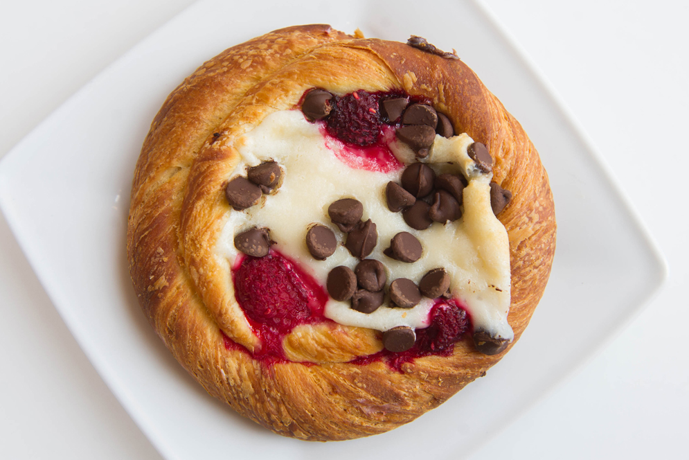 Raspberry Chocolate and Cheese Danish at Rize Bakery