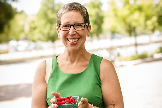 Michele DeBiasse, a Sargent clinical assistant professor of nutrition, thinks Implementation intentions, a practice proven to help people reach their goals, could help us all eat healthier. Photo by Dan Aguirre