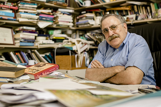 Leonard Glantz, now an SPH professor emeritus, was one of the original faculty of the School of Public Health, celebrating its 40th anniversary. Photo by Dan Aguirre