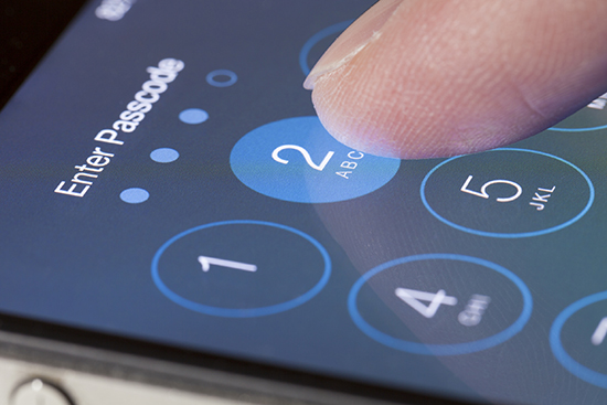 Apple iPhone Security Passcode Screen