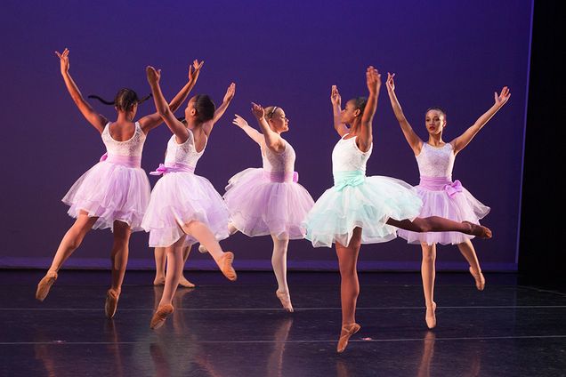 Boston Public School Students enrolled in the Boston Arts Academy Dance Department performed their spring concert on Saturday at the Boston University Dance Studio. This piece, “Graduation Ball,” is performed by Mikayla Batts, Angelica Breece-Sullivan, Claudayzia Brown Scott, Lawrence Crump, Johnny Del Jesus, Kamiyla Garrison, Kaila Gibson Okunieff, Willie Hobson, Christina Joseph, Sparkyl Lucas-Thomas, Emma Mulvey-Welsh, Neylind Sanchez,  Brianna Velasquez and Mikaila Wright. Photo By Joe Difazio