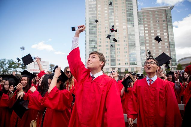 Graduates Celebrate on Nickerson Field at Boston University 143rd Commencement