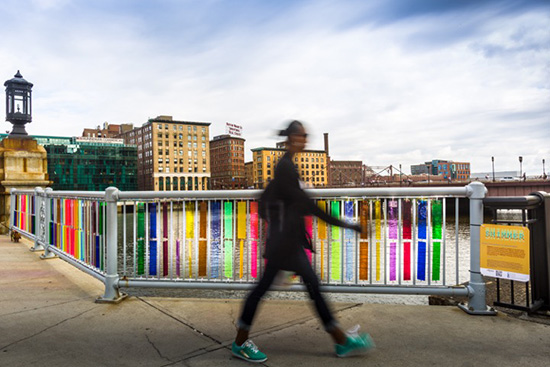 Shimmer Claudia Ravaschiere and Michael Moss Installation in Fort Point Boston