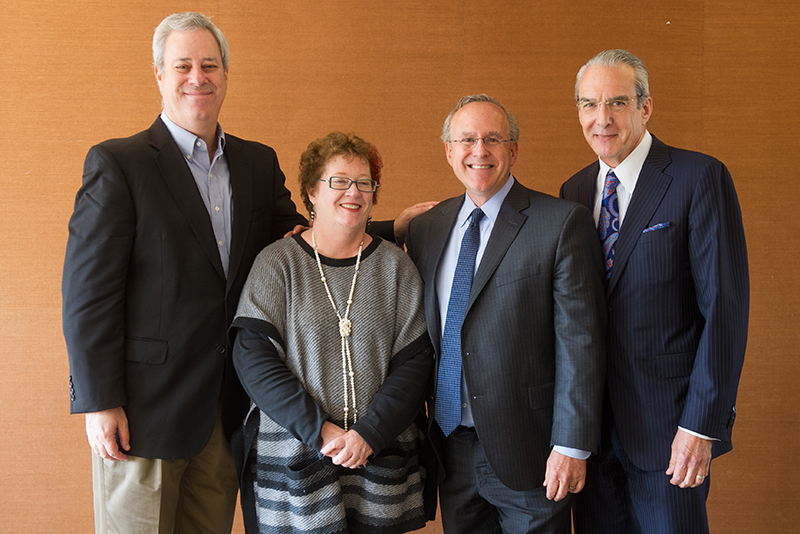 Eric Reiman, executive director, Banner Alzheimer’s Institute; Martha Shenton, director, Psychiatry Neuroimaging Laboratory and senior scientist, Brigham and Women’s Hospital; Robert Stern, clinical core director of BU’s Alzheimer’s Disease and Chronic Traumatic Encephalopathy (CTE) Center; and Jeffrey Cummings, director, Cleveland Clinic Lou Ruvo Center for Brain Health