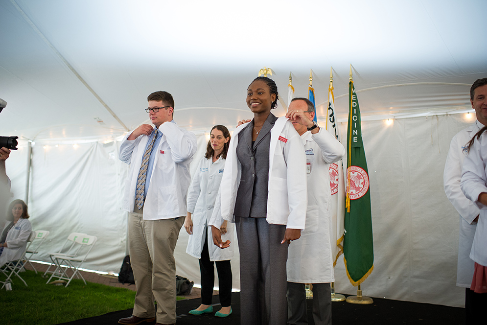 First year medical students receive white coats in the white coat ceremony
