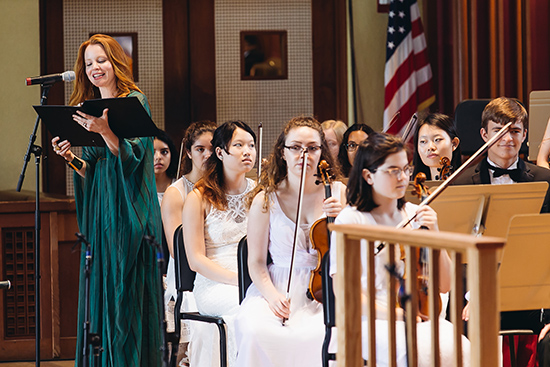 Actor and singer Lauren Ambrose performs at the Boston University Tanglewood Institute 50th Anniversary concert