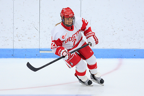 Natalie Flynn plays ice hockey