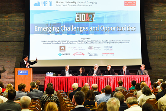 Panel discussion at National Emerging Infectious Diseases Laboratories (NEIDL) Inaugural Symposium