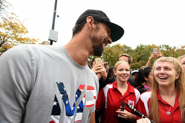 Michael Phelps at Fun Run